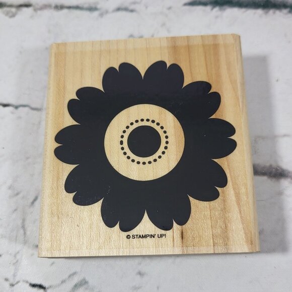 Stampin Up! Rubber Flower Stamps Set Of 5 Floral Design Wood-Mounted Crafting To - Picture 4 of 8